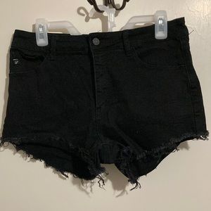 Black Kancan Jean Shorts